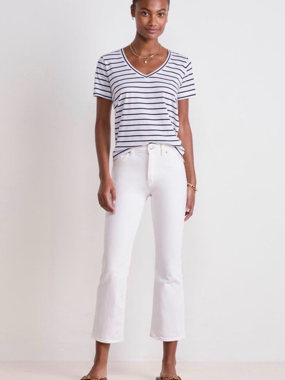 J.Crew White Ankle Flare Jeans 26P Petite NWT – Flaw